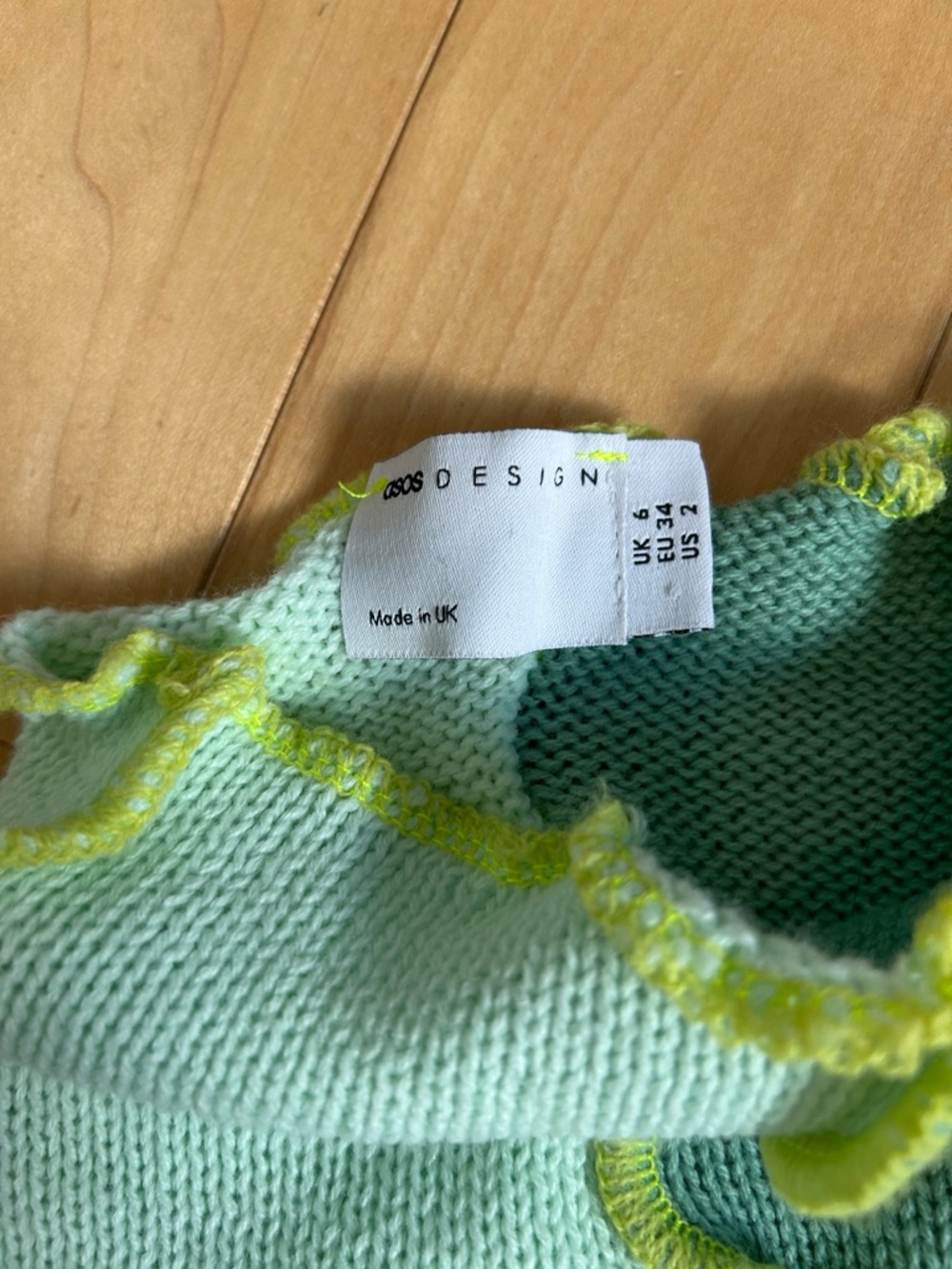 ASOS bell sleeve patchwork sweater - Picture 2 of 2